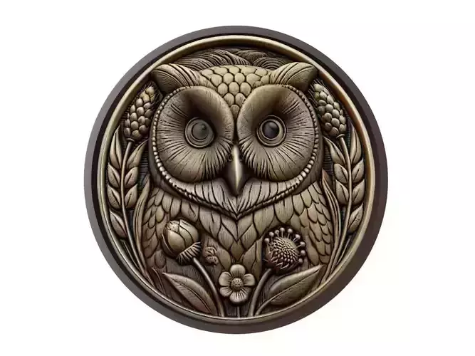Barn Owl Animal Medallion