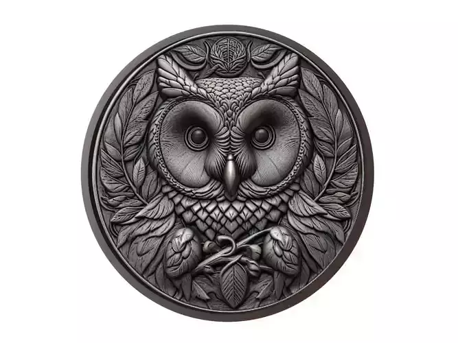 Barn Owl Animal Medallion
