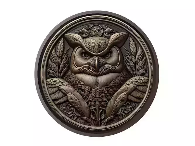 Great Horned Owl Animal Medallion