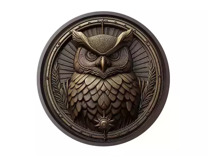 Great Horned Owl Animal Medallion
