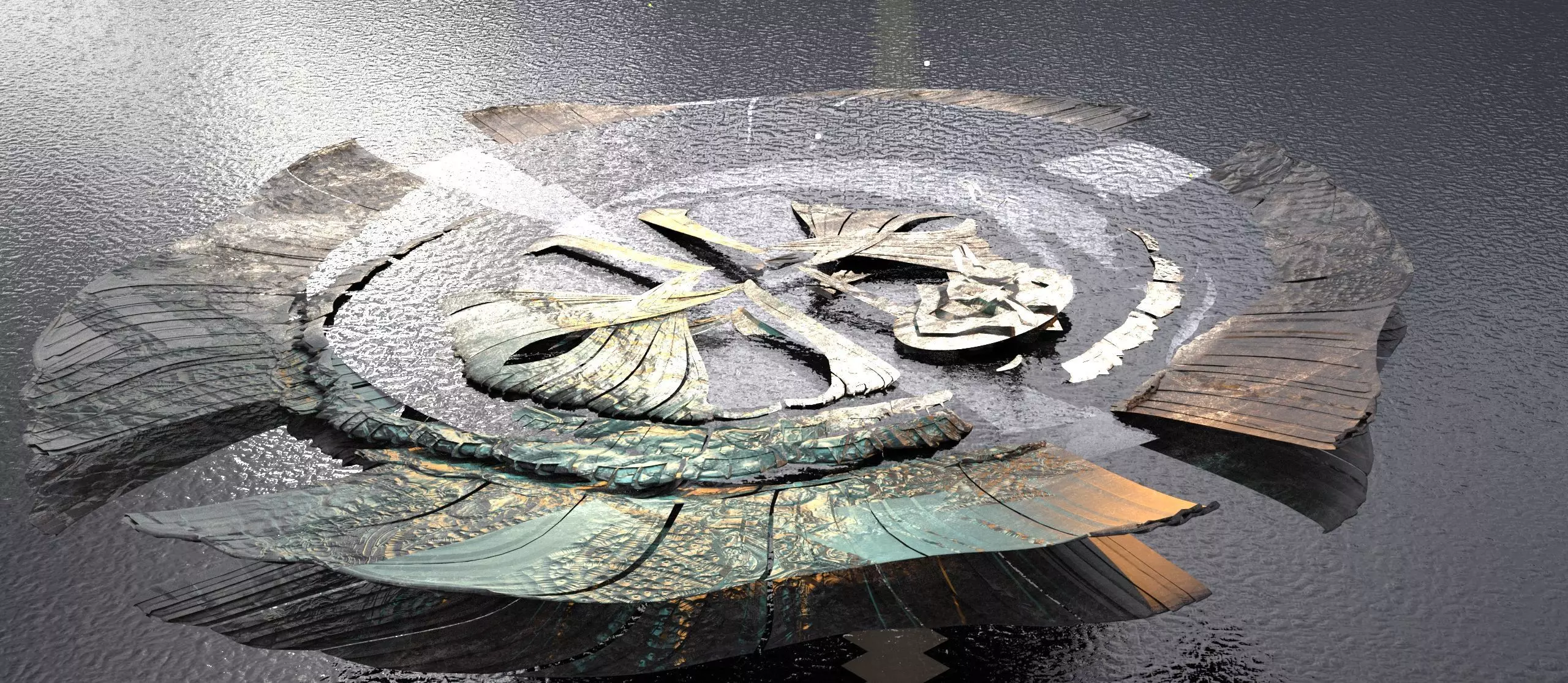 Aphrodites goddess Cave floor  3D model_0