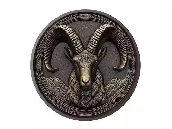 Ibex Animal Medallion
