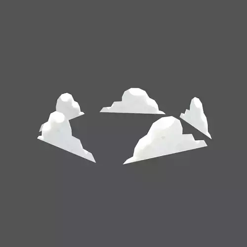 Cloud Head Effect v1 001 Low-poly 3D model