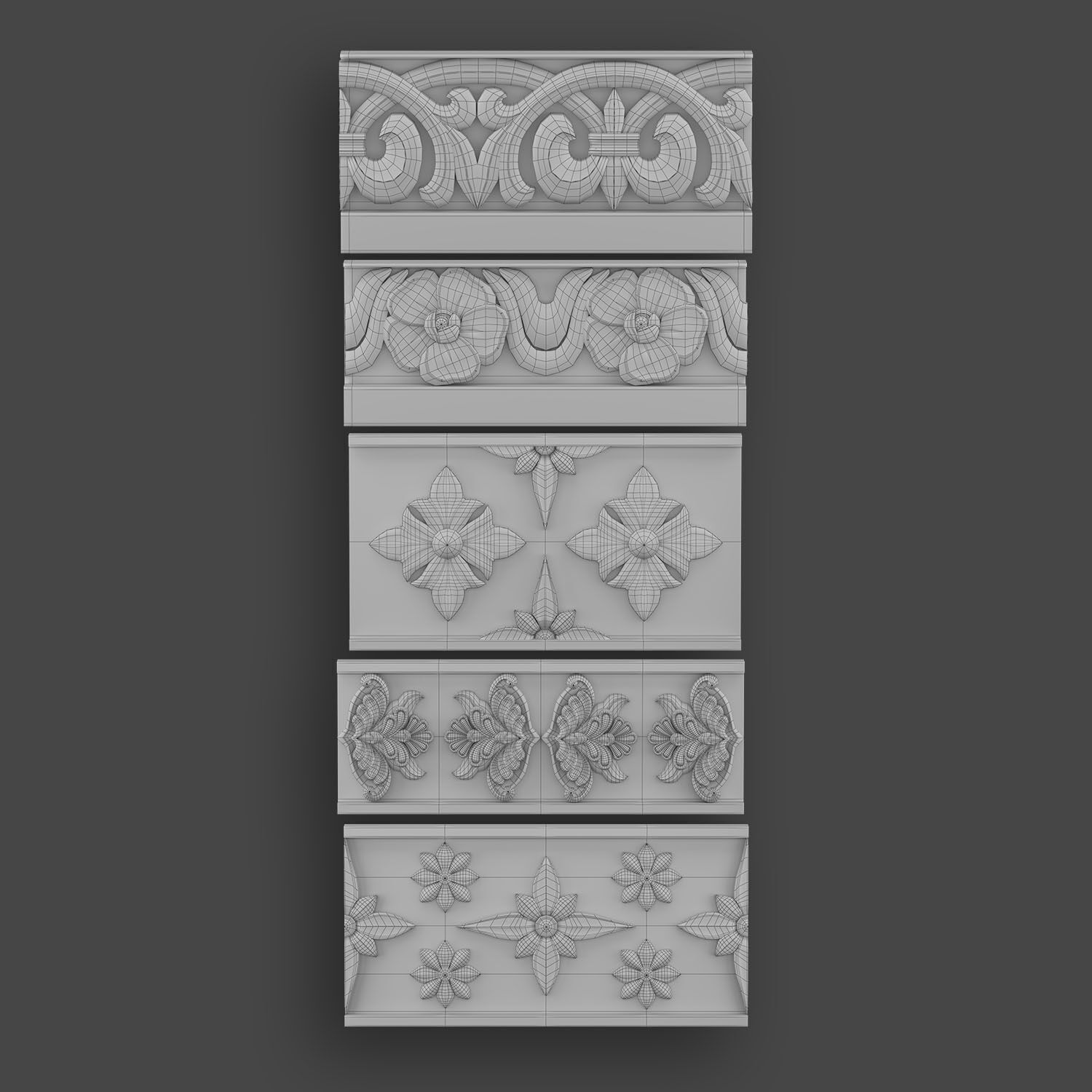 5 Borders Ornamental Pack 6 3D model_24
