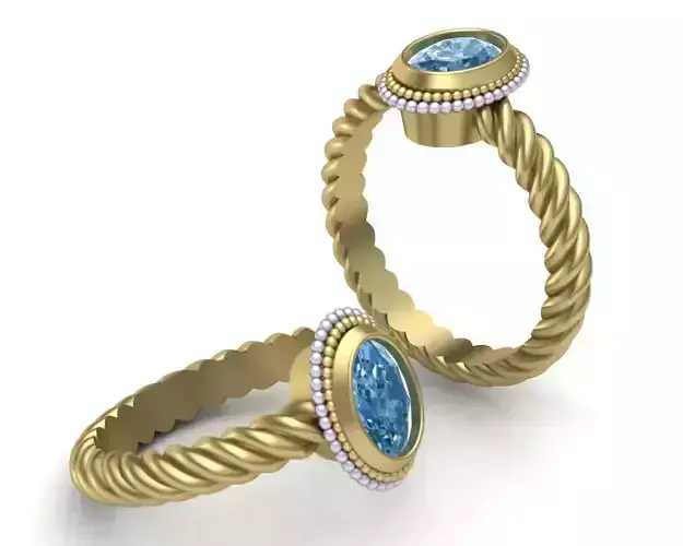 Luxurious 3D Ring Model with Elegant Design