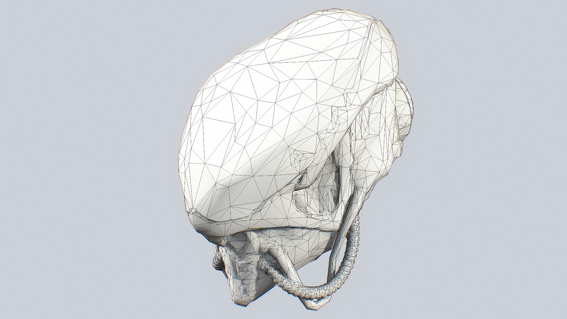Alien helmet Low-poly 3D model_11
