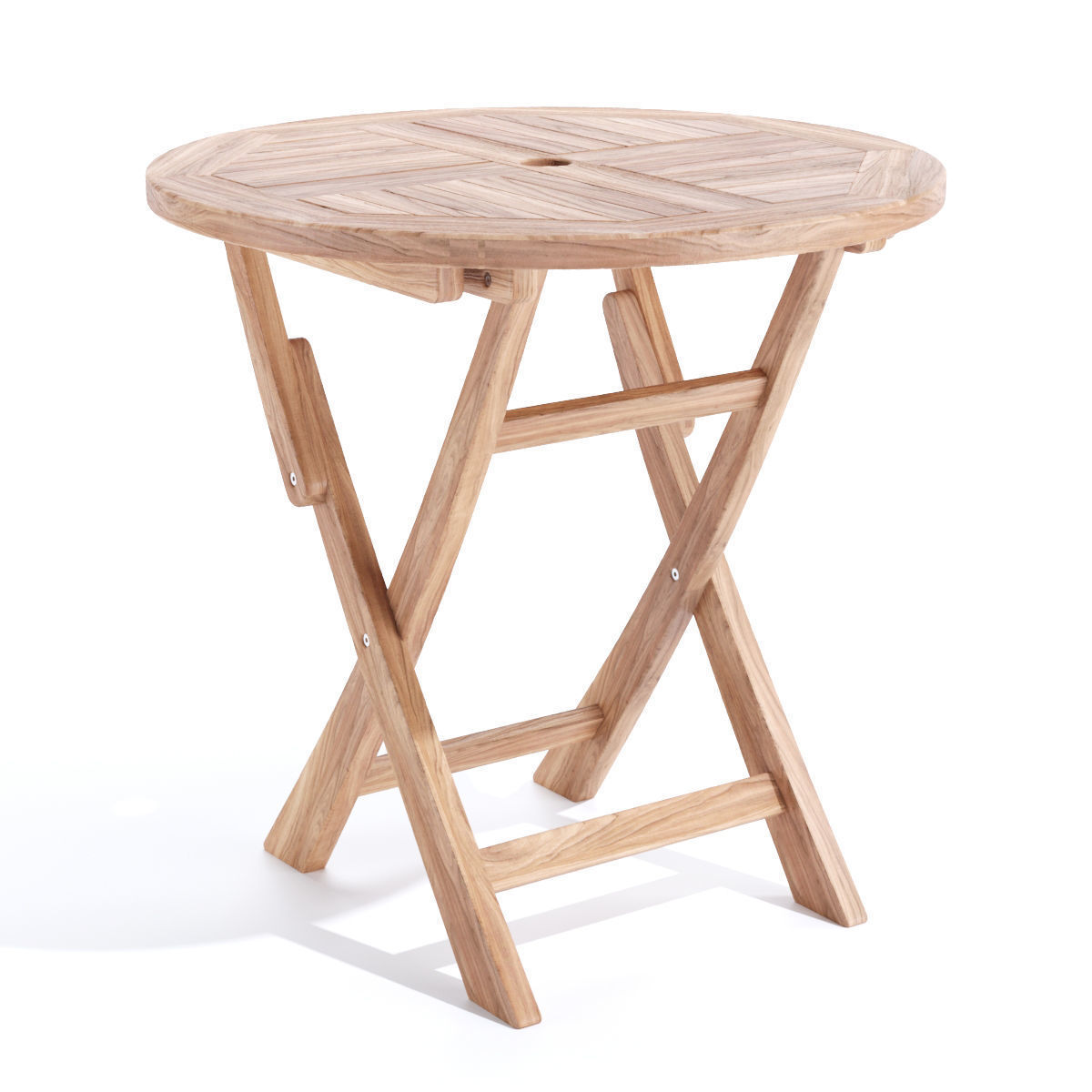 Round table with chairs 3D model_3