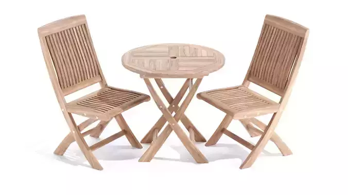 Round table with chairs
