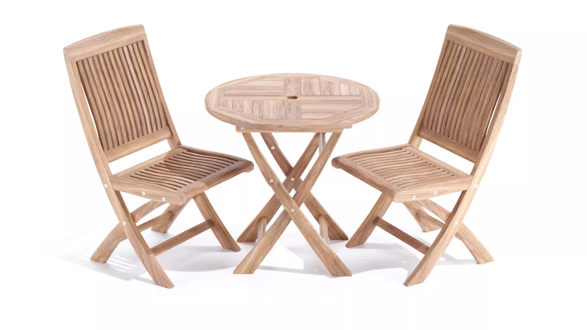 Round table with chairs 3D model_0