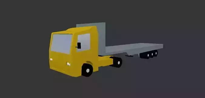 Lowpoly Truck and Trailer