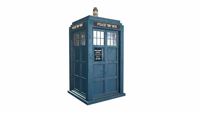 TARDIS Doctor Who Low-poly textured Low-poly 3D model 5