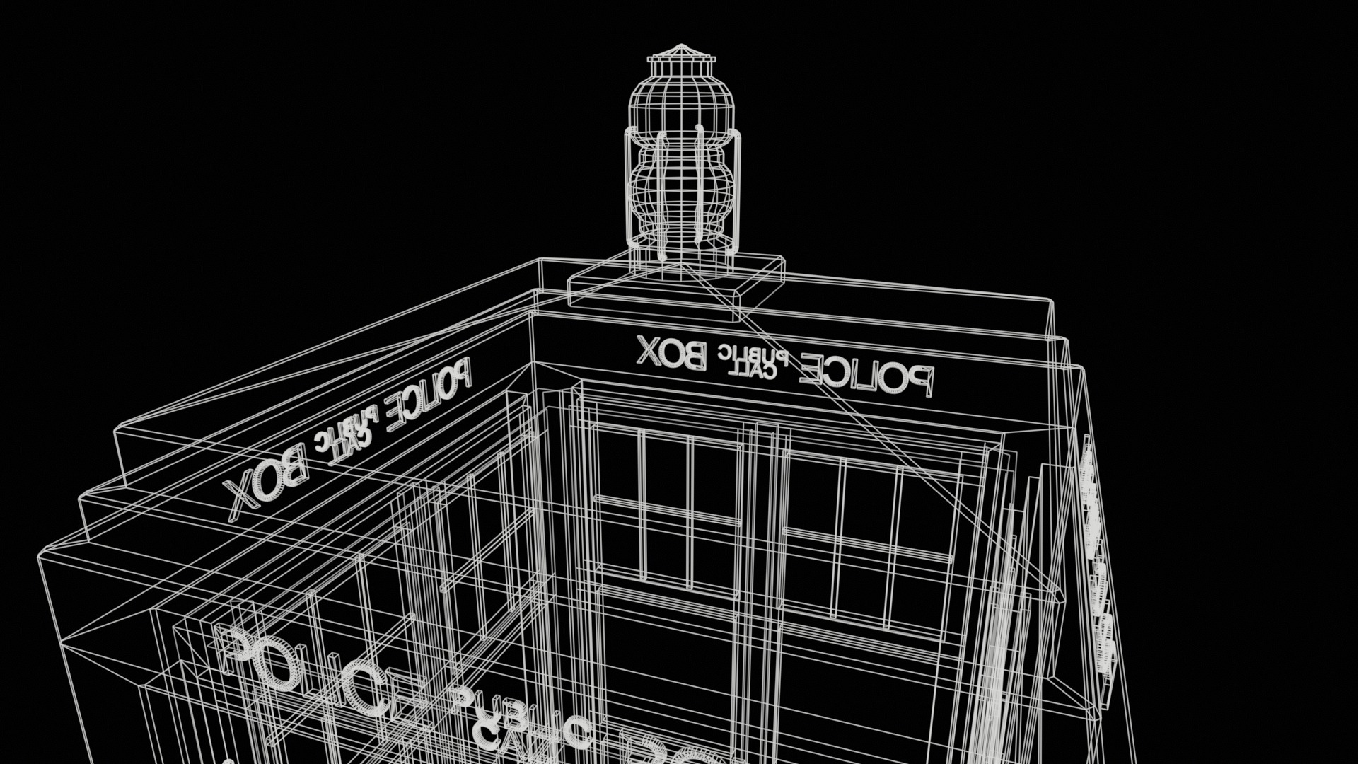 TARDIS Doctor Who Low-poly textured Low-poly 3D model_14