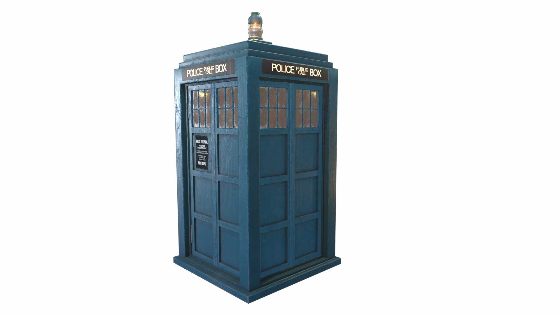 TARDIS Doctor Who Low-poly textured Low-poly 3D model_2