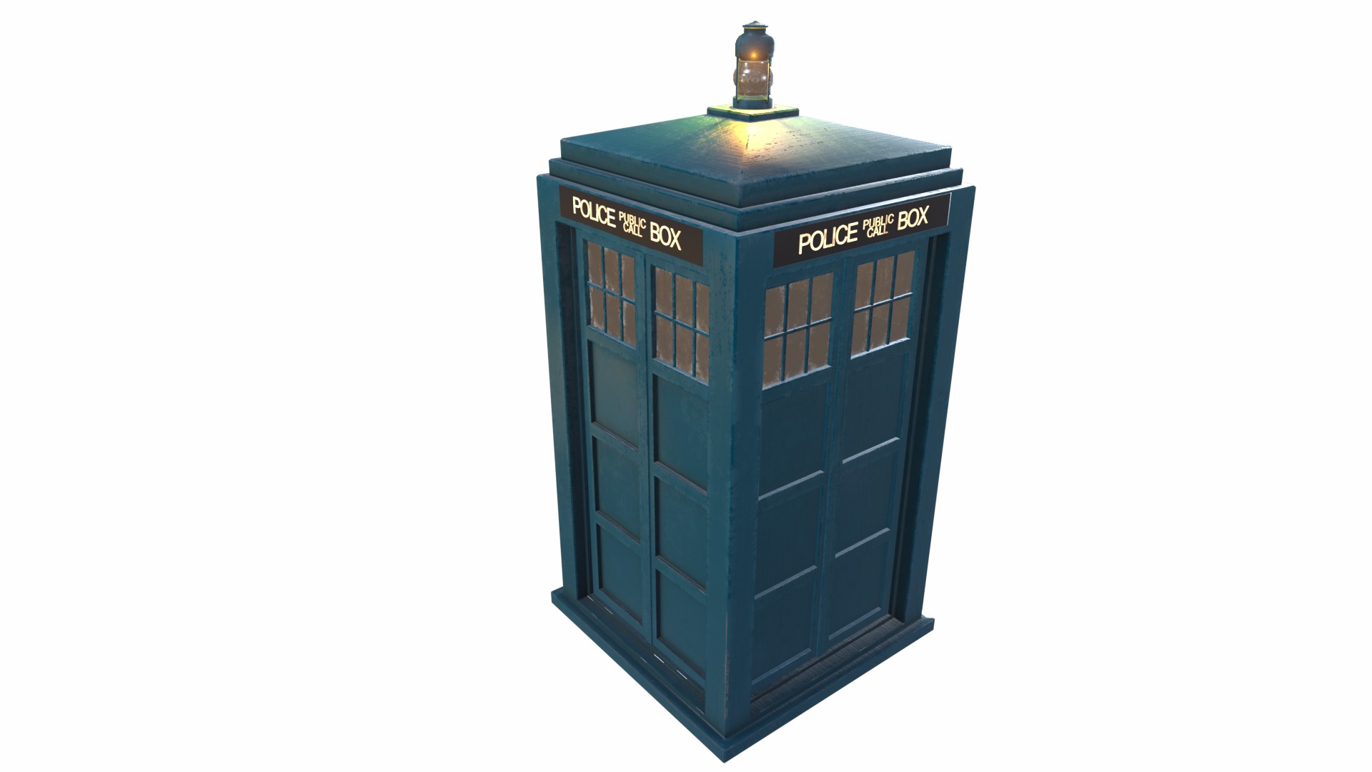 TARDIS Doctor Who Low-poly textured Low-poly 3D model_8