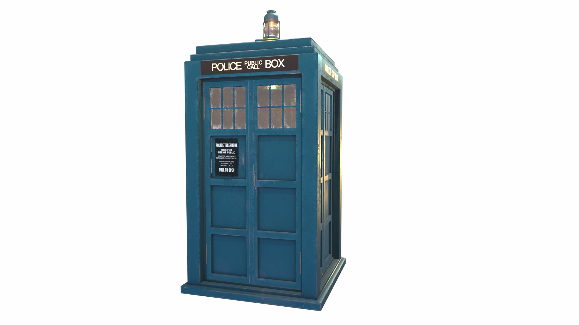 TARDIS Doctor Who Low-poly textured Low-poly 3D model_3