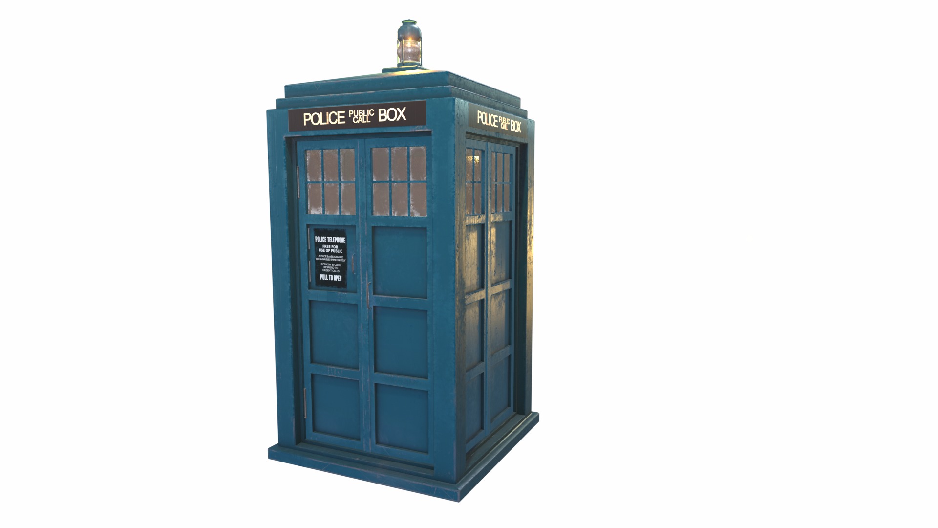 TARDIS Doctor Who Low-poly textured Low-poly 3D model_5