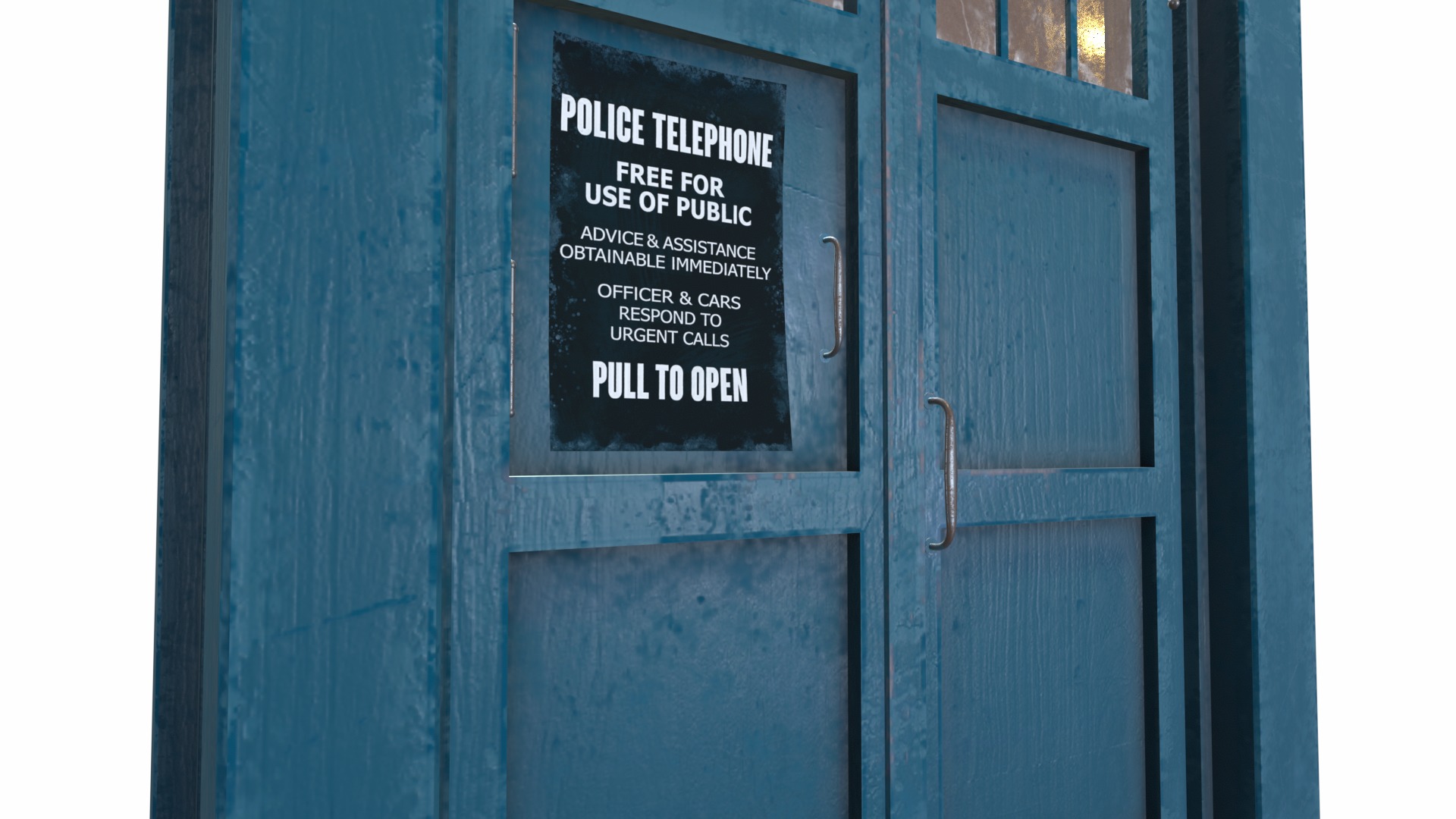 TARDIS Doctor Who Low-poly textured Low-poly 3D model_11