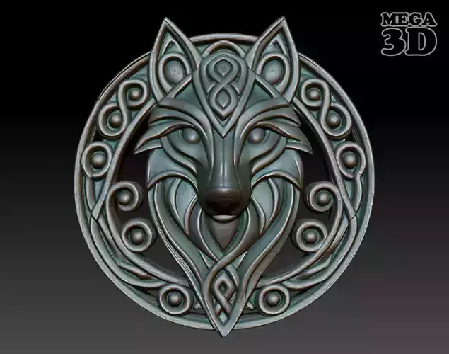 Wolf Celtic basrelief 250116 09