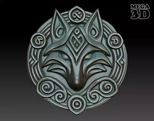 Wolf Celtic basrelief 250116 06
