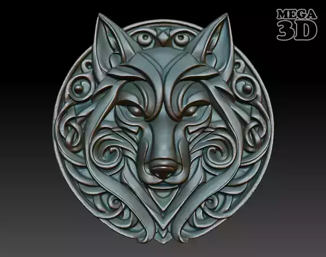 Wolf Celtic basrelief 250116 05