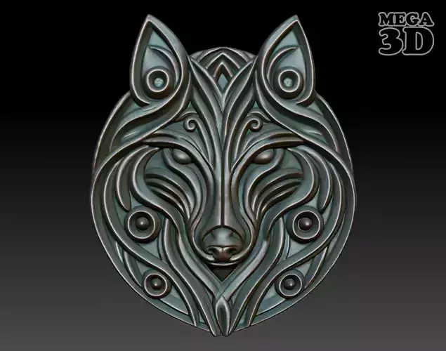 Wolf Celtic basrelief 250116 04