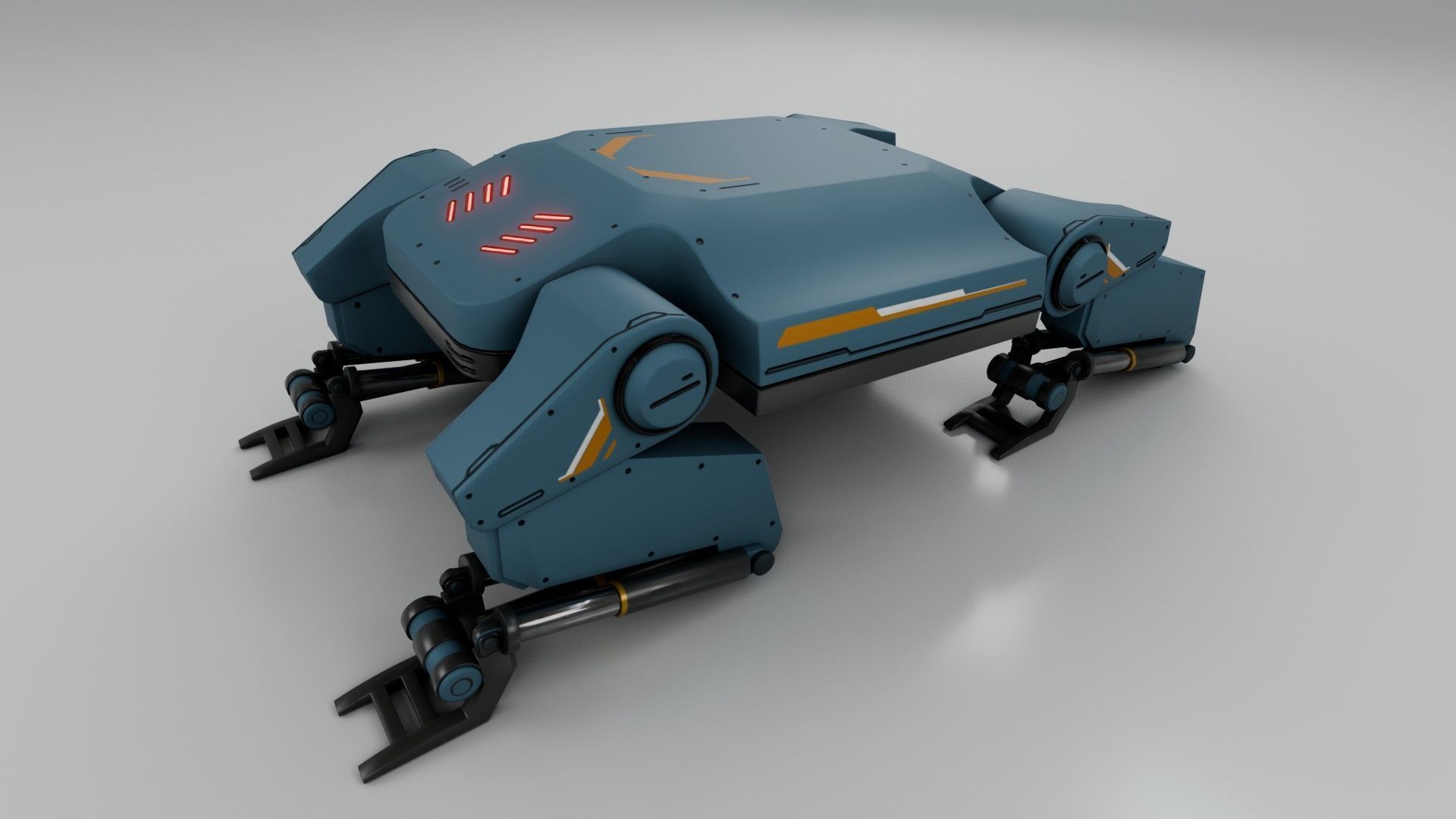  Sci-Fi Robotic Beast  - Game Ready - PBR Low-poly 3D model_11