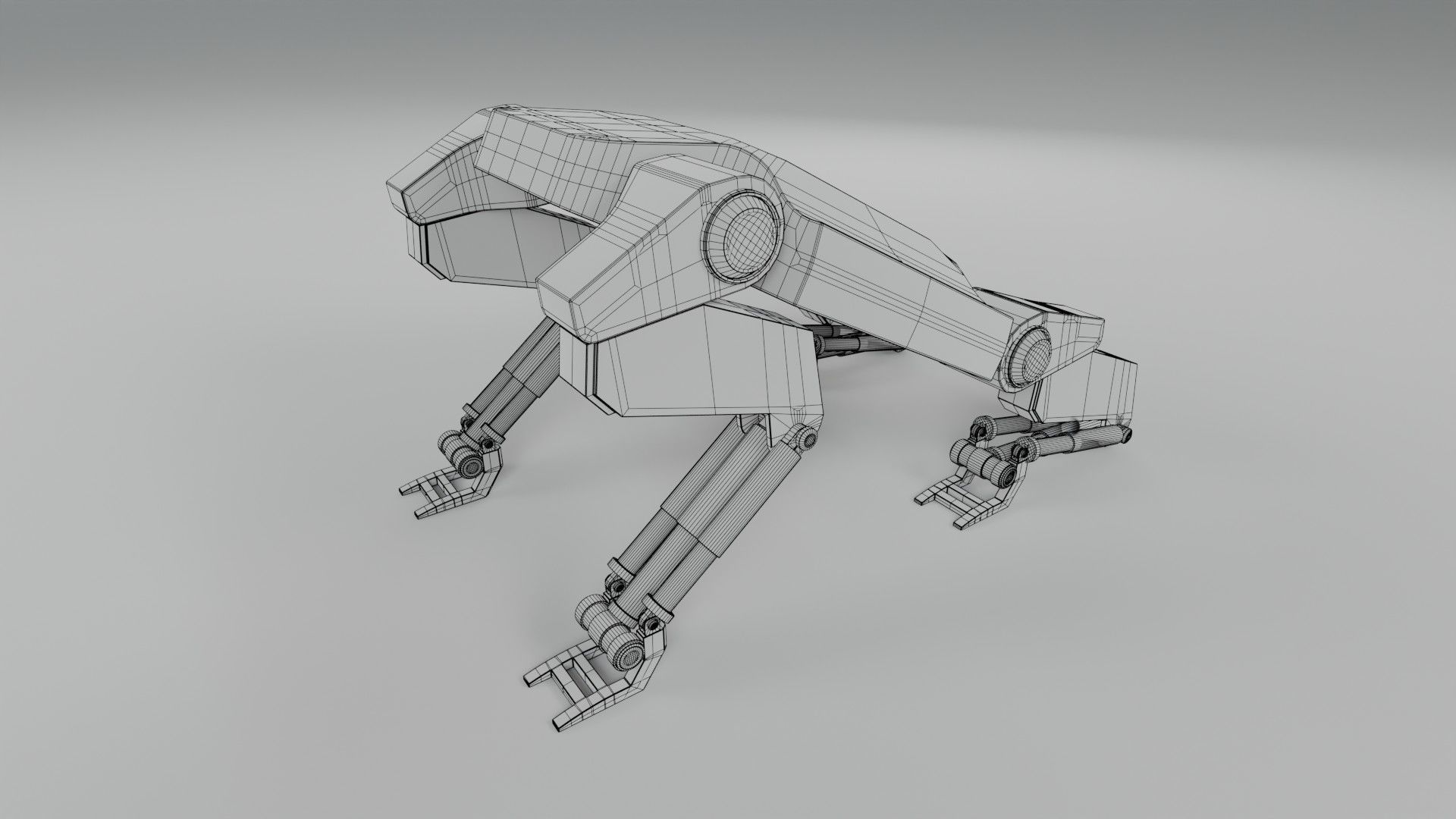  Sci-Fi Robotic Beast  - Game Ready - PBR Low-poly 3D model_29