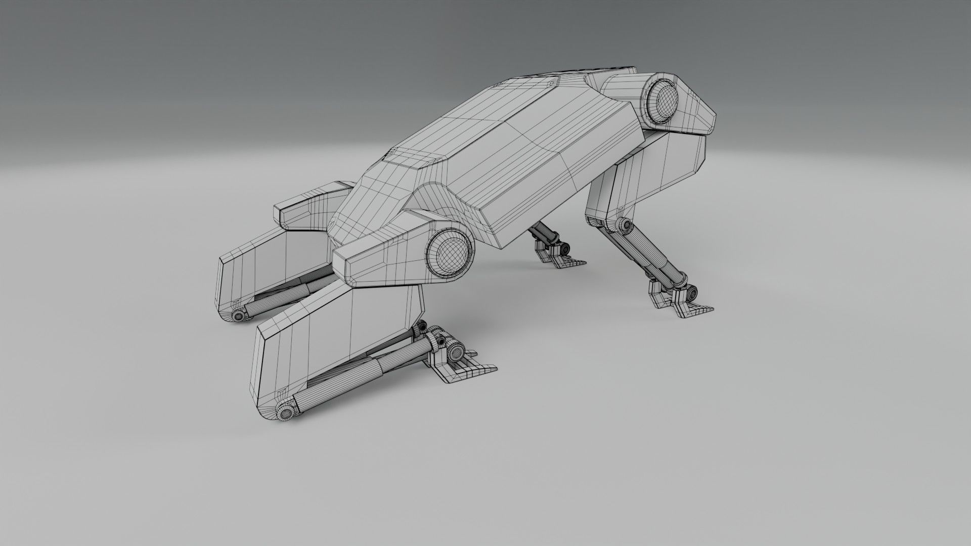  Sci-Fi Robotic Beast  - Game Ready - PBR Low-poly 3D model_30