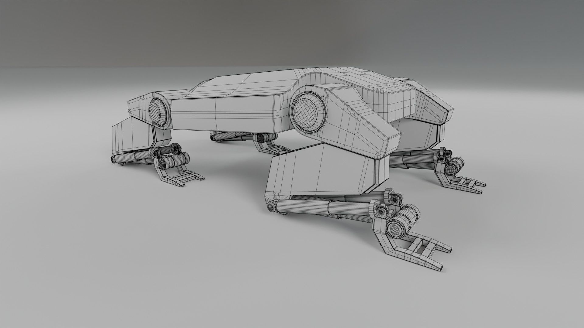  Sci-Fi Robotic Beast  - Game Ready - PBR Low-poly 3D model_28