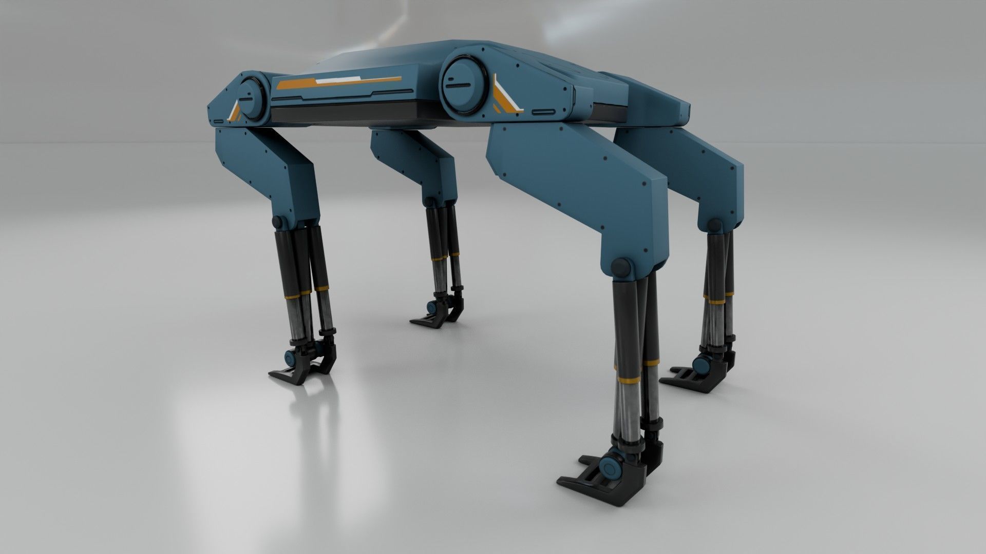 Sci-Fi Robotic Beast  - Game Ready - PBR Low-poly 3D model_3