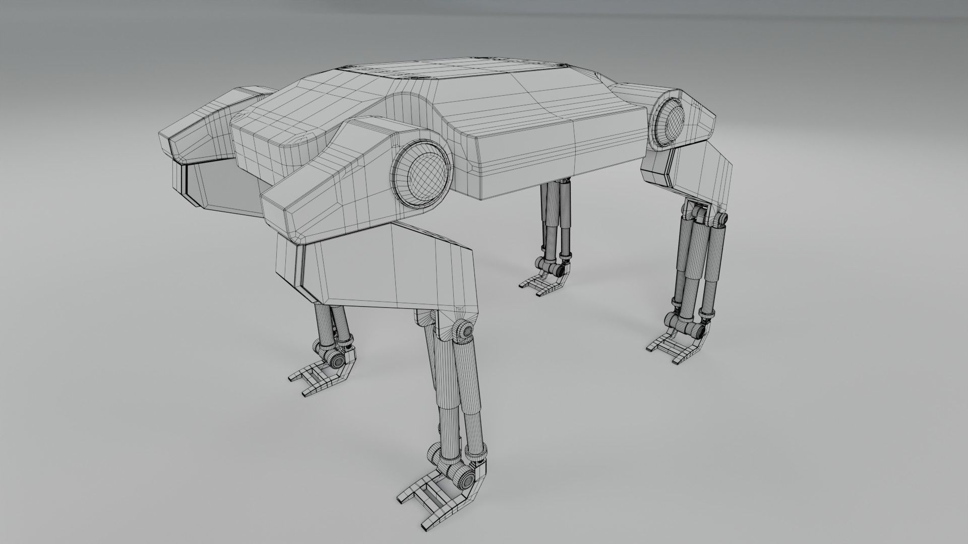  Sci-Fi Robotic Beast  - Game Ready - PBR Low-poly 3D model_25