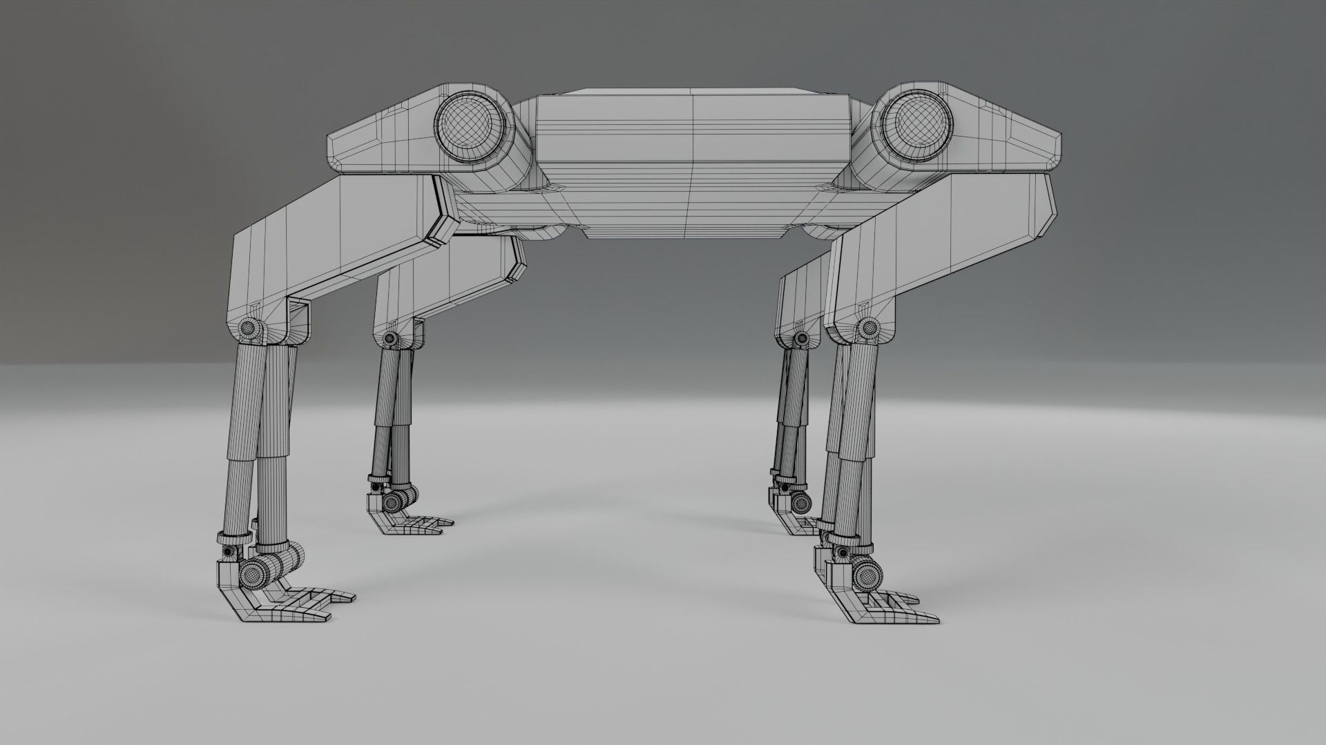  Sci-Fi Robotic Beast  - Game Ready - PBR Low-poly 3D model_26