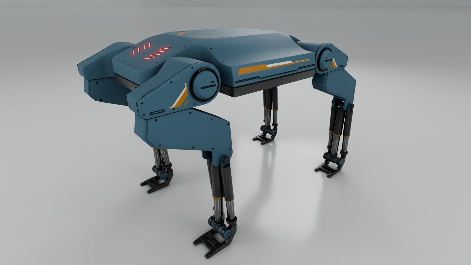  Sci-Fi Robotic Beast  - Game Ready - PBR Low-poly 3D model_9