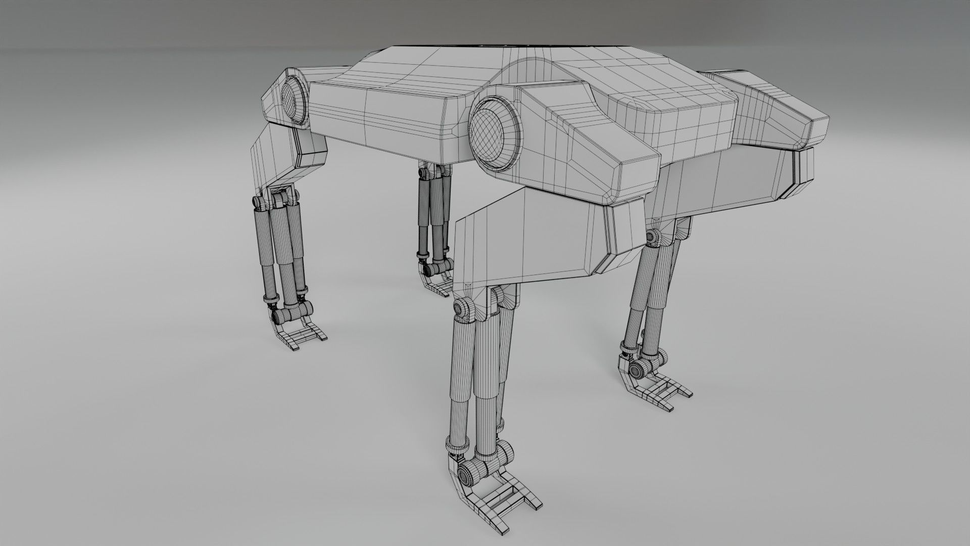  Sci-Fi Robotic Beast  - Game Ready - PBR Low-poly 3D model_21