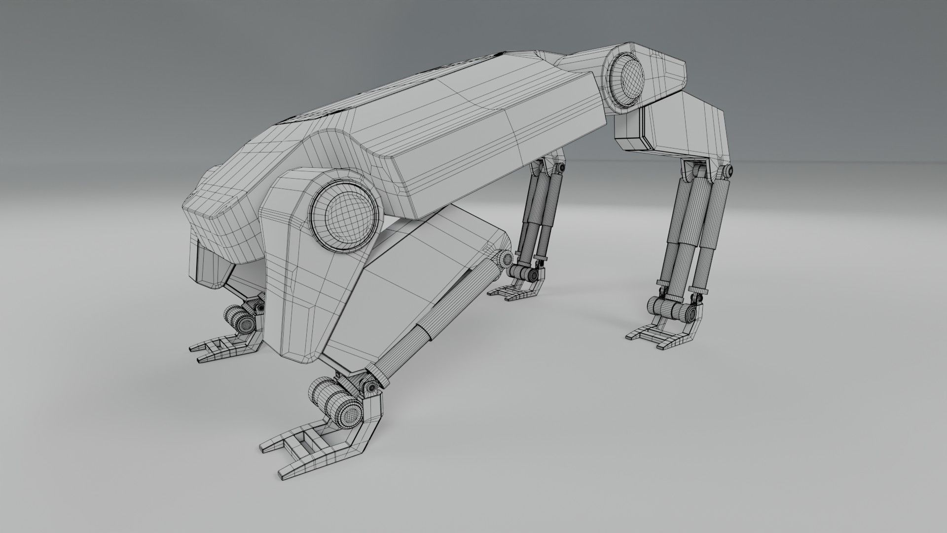 Sci-Fi Robotic Beast  - Game Ready - PBR Low-poly 3D model_32