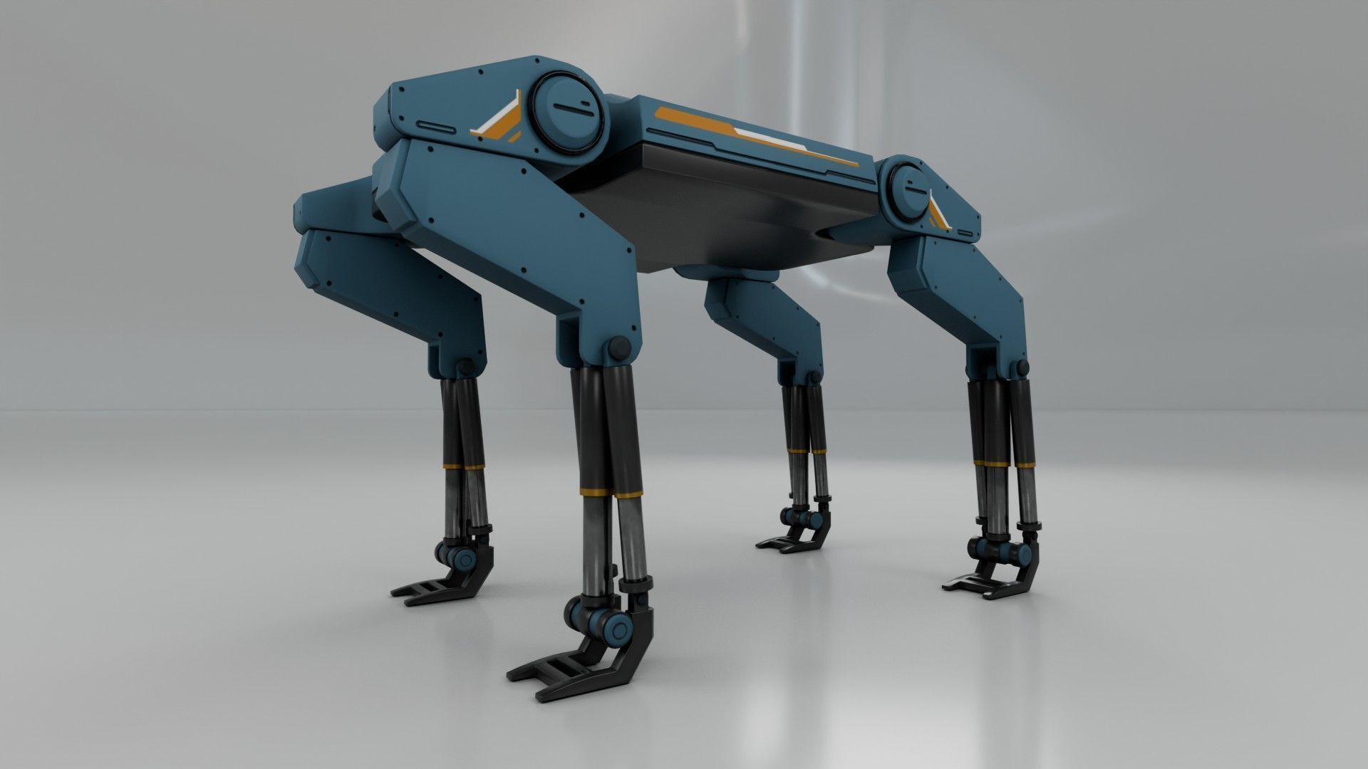  Sci-Fi Robotic Beast  - Game Ready - PBR Low-poly 3D model_6