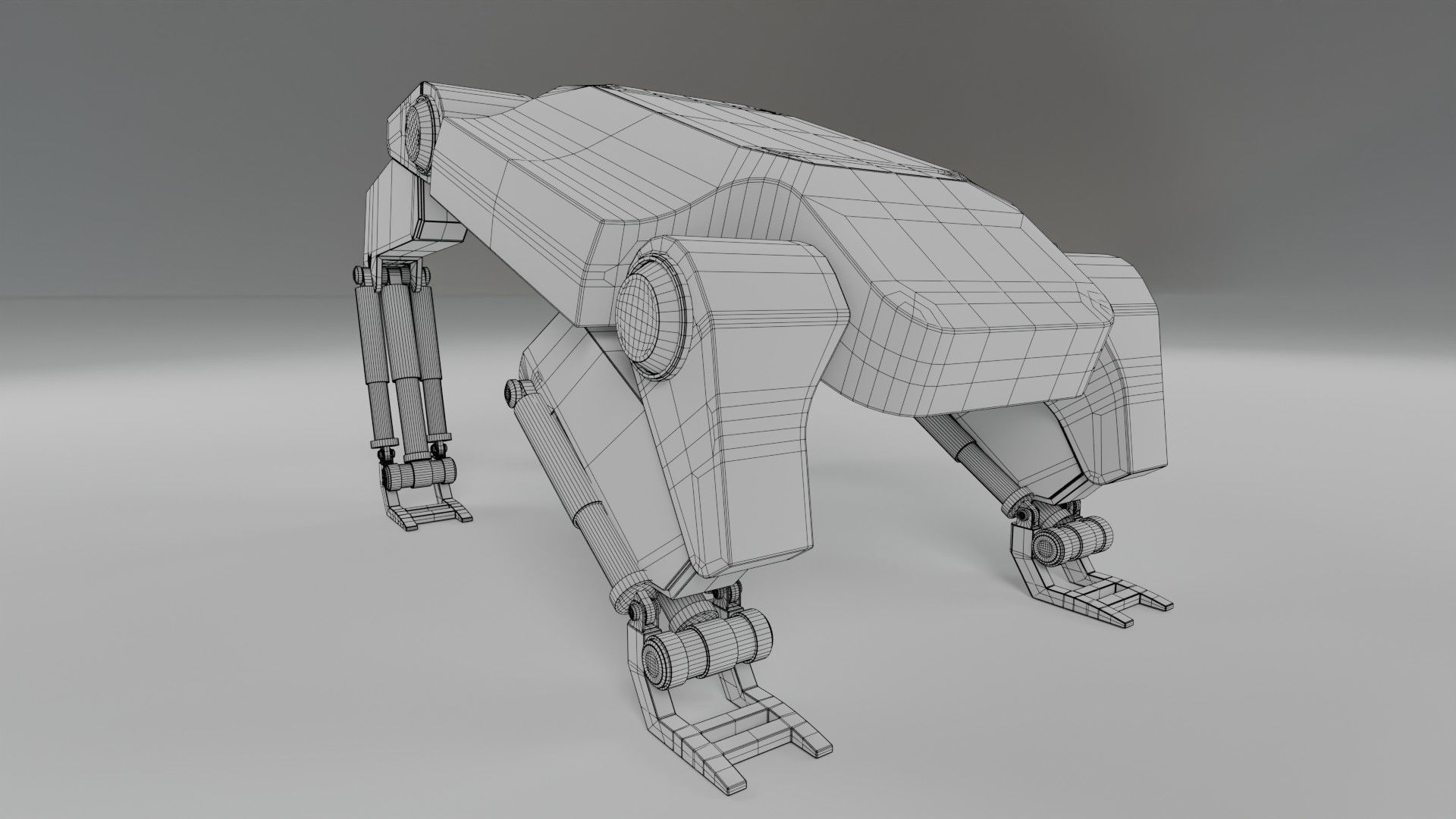  Sci-Fi Robotic Beast  - Game Ready - PBR Low-poly 3D model_31