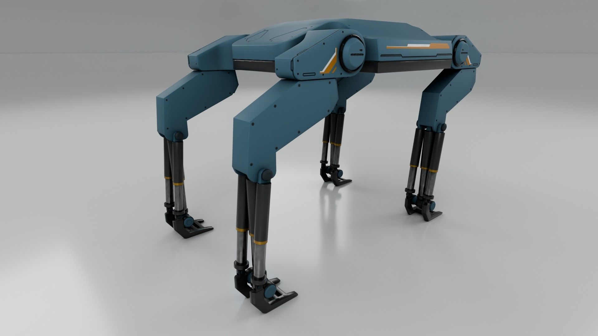  Sci-Fi Robotic Beast  - Game Ready - PBR Low-poly 3D model_4