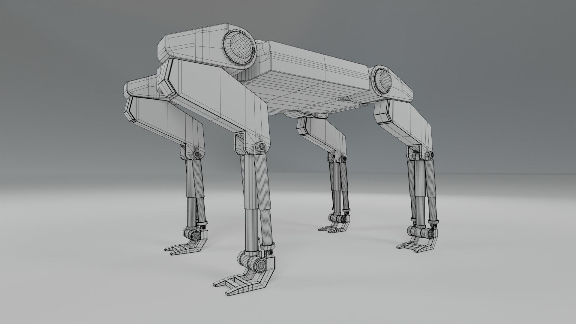  Sci-Fi Robotic Beast  - Game Ready - PBR Low-poly 3D model_22