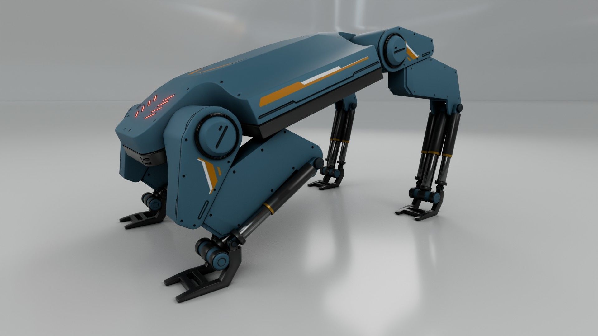  Sci-Fi Robotic Beast  - Game Ready - PBR Low-poly 3D model_16