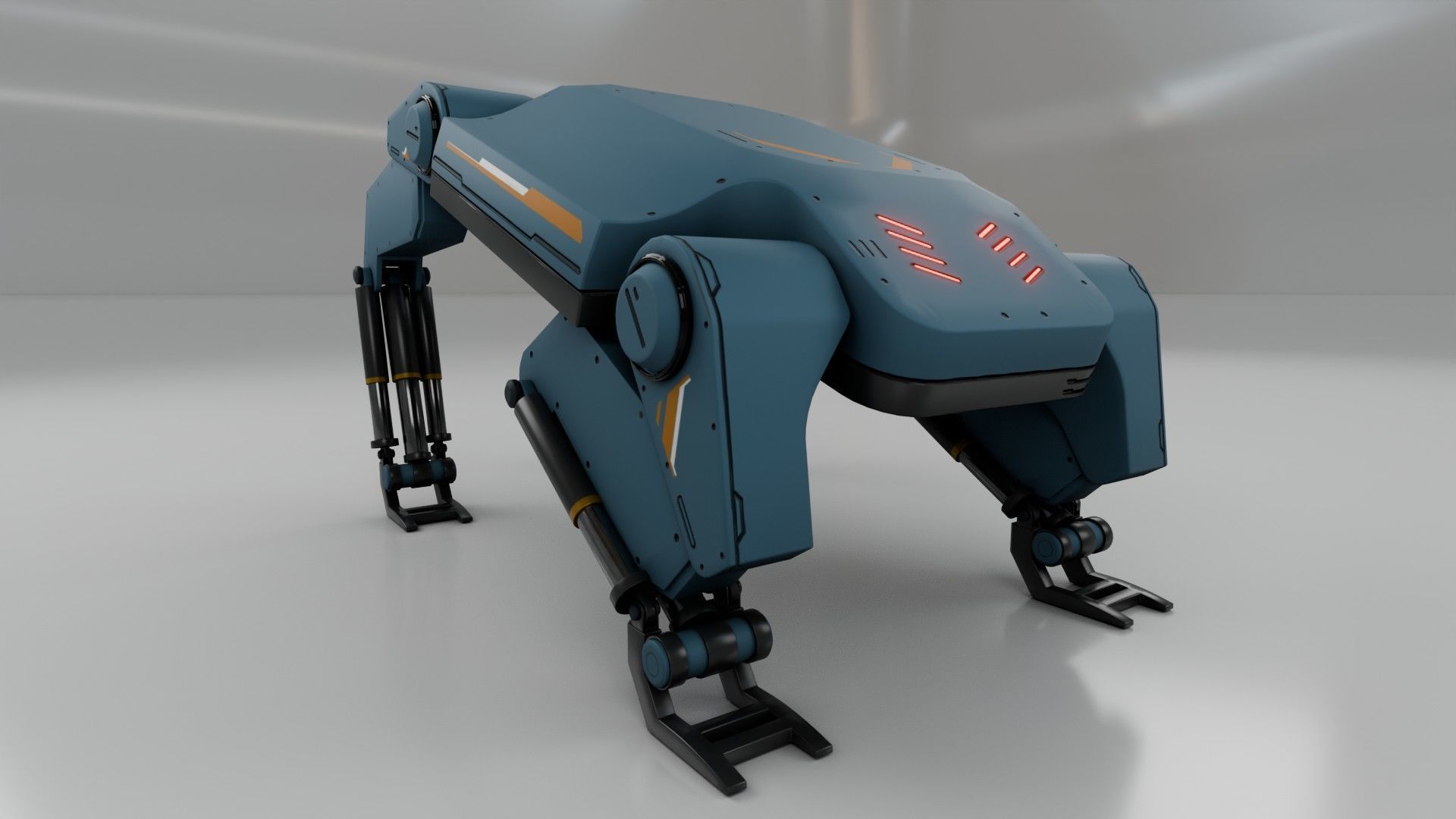  Sci-Fi Robotic Beast  - Game Ready - PBR Low-poly 3D model_15