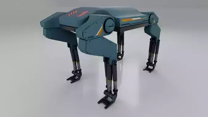  Sci-Fi Robotic Beast  - Game Ready - PBR Low-poly 3D model