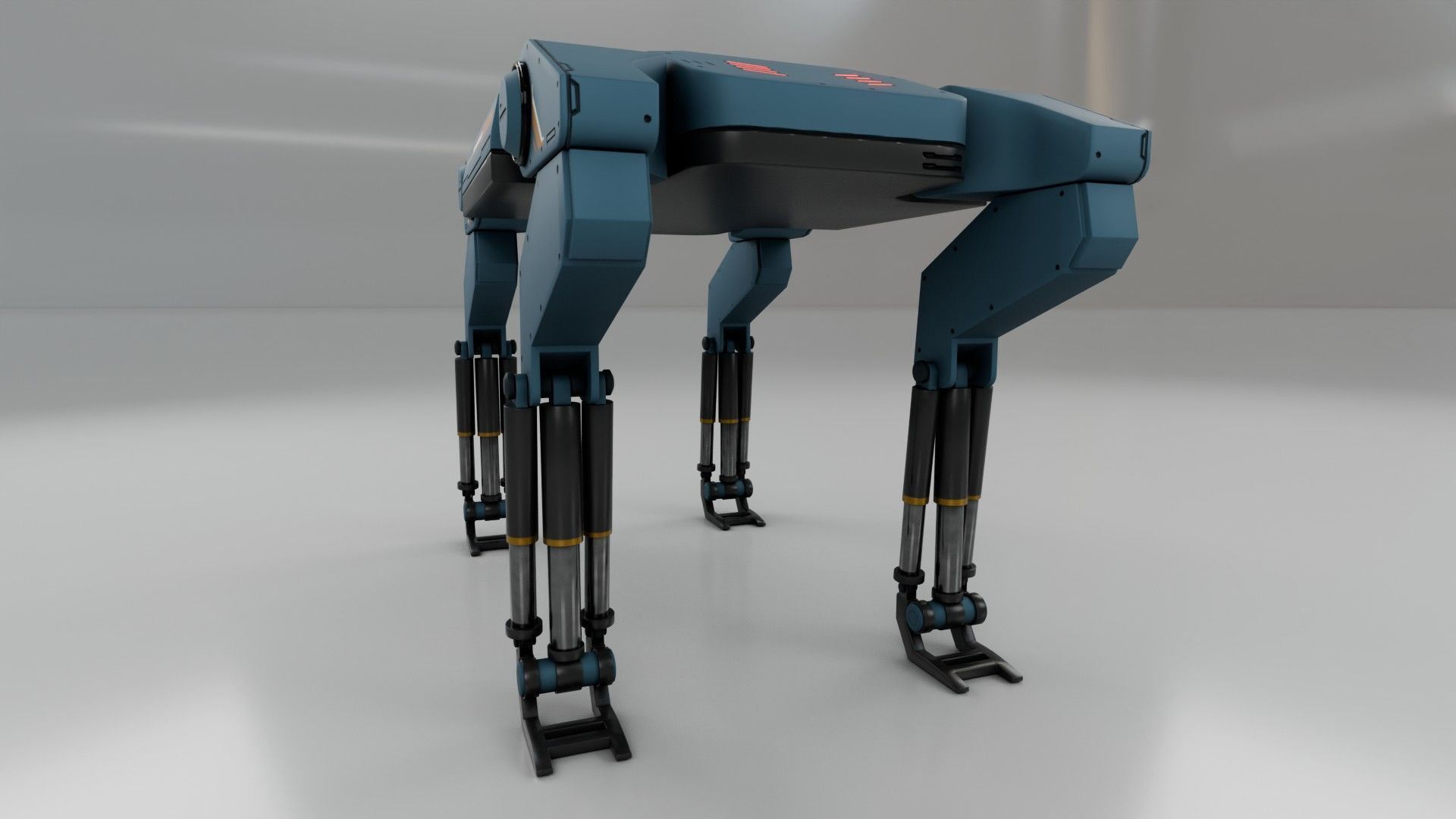  Sci-Fi Robotic Beast  - Game Ready - PBR Low-poly 3D model_7