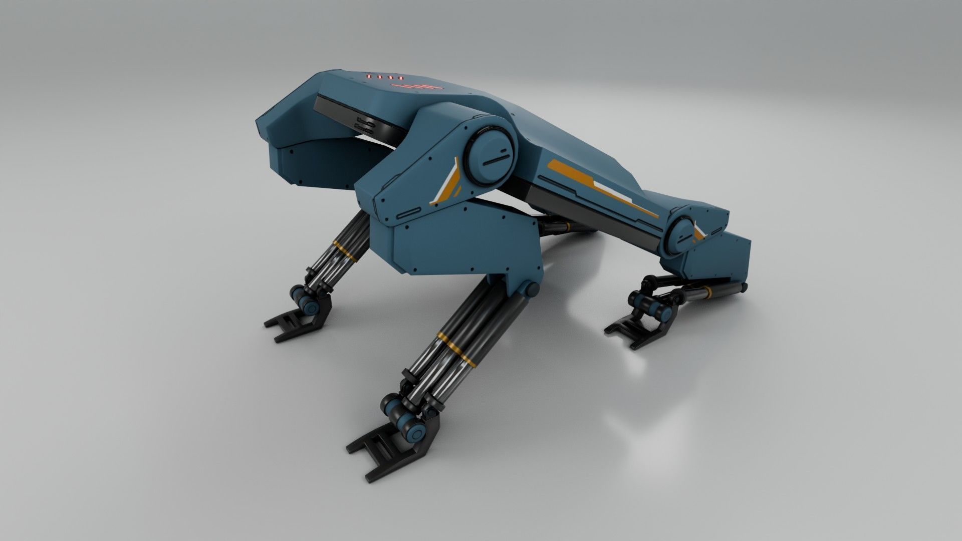  Sci-Fi Robotic Beast  - Game Ready - PBR Low-poly 3D model_13
