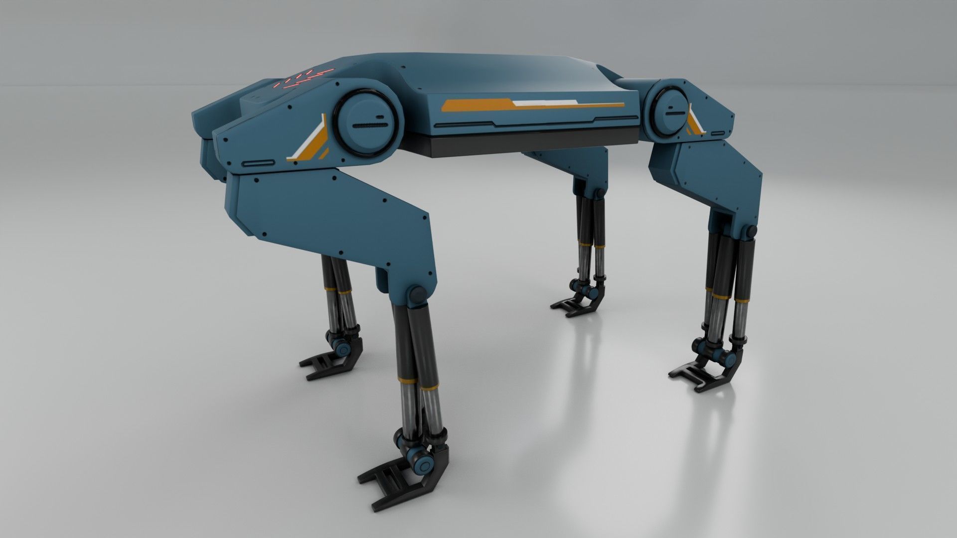  Sci-Fi Robotic Beast  - Game Ready - PBR Low-poly 3D model_2