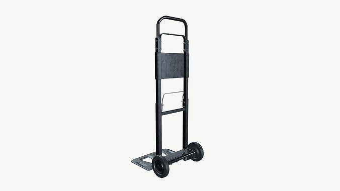 Hand Truck Low-poly 3D model 5