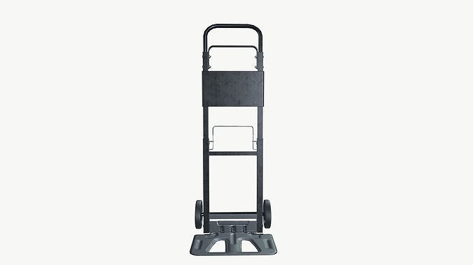 Hand Truck Low-poly 3D model 2