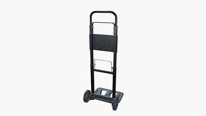 Hand Truck Low-poly 3D model 6