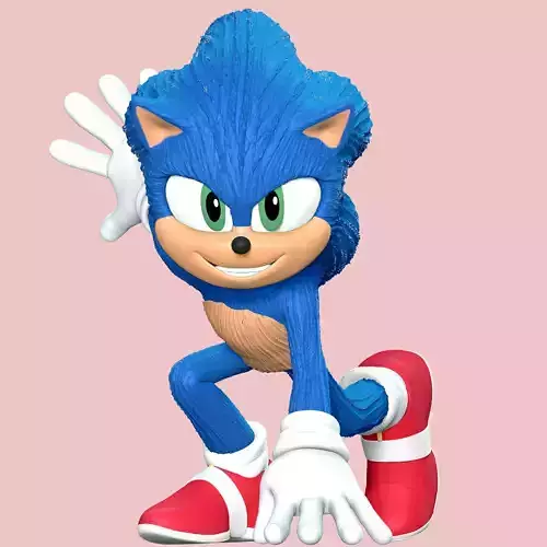 Sonic - Sonic the Hedgehog 3 Fan Art 3D print model Sonic - Sonic the Hedgehog 3 Fan Art 3D print model