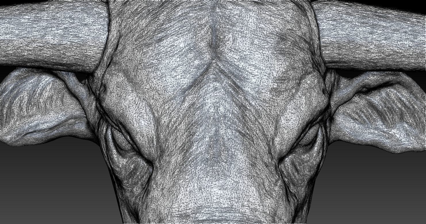 Bull Head Pendant 3D print model_5